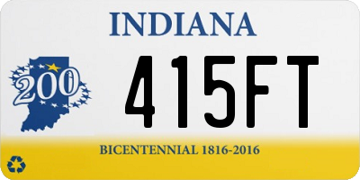 IN license plate 415FT