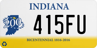 IN license plate 415FU