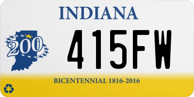 IN license plate 415FW