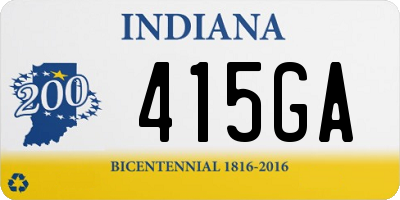 IN license plate 415GA