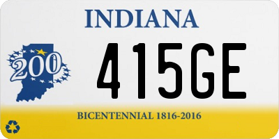 IN license plate 415GE