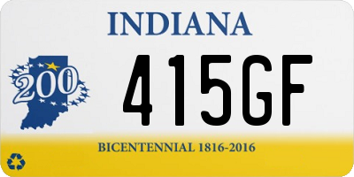 IN license plate 415GF