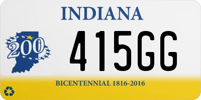 IN license plate 415GG