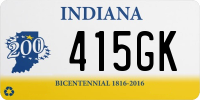 IN license plate 415GK