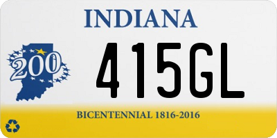 IN license plate 415GL