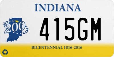 IN license plate 415GM