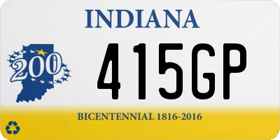 IN license plate 415GP