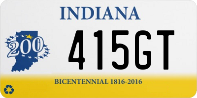 IN license plate 415GT