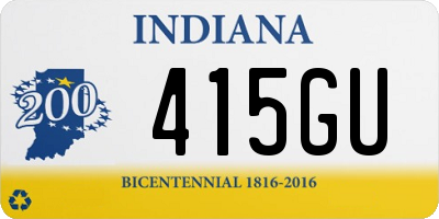 IN license plate 415GU