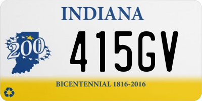 IN license plate 415GV