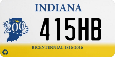 IN license plate 415HB