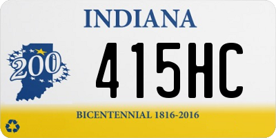 IN license plate 415HC