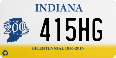 IN license plate 415HG