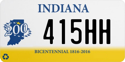 IN license plate 415HH