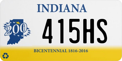 IN license plate 415HS