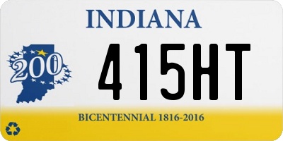 IN license plate 415HT