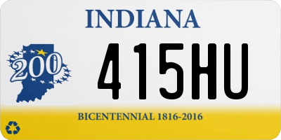 IN license plate 415HU