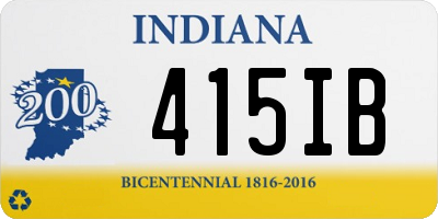 IN license plate 415IB
