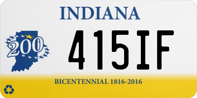 IN license plate 415IF