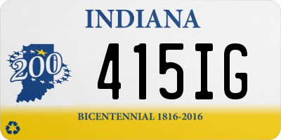 IN license plate 415IG