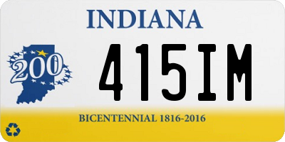 IN license plate 415IM