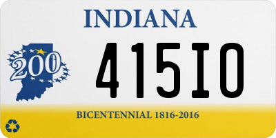 IN license plate 415IO