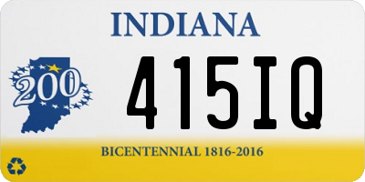 IN license plate 415IQ