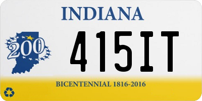 IN license plate 415IT