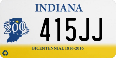 IN license plate 415JJ