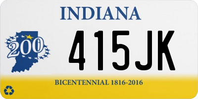 IN license plate 415JK