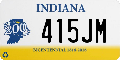 IN license plate 415JM