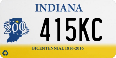 IN license plate 415KC