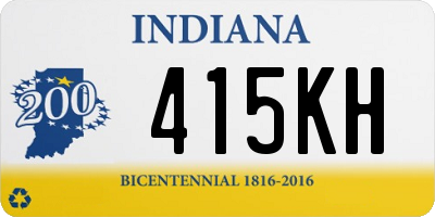 IN license plate 415KH