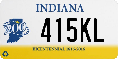 IN license plate 415KL