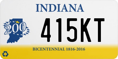 IN license plate 415KT