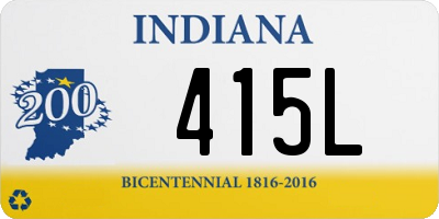 IN license plate 415L