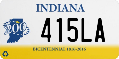 IN license plate 415LA