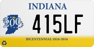 IN license plate 415LF