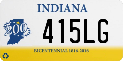 IN license plate 415LG