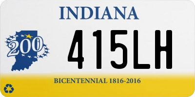 IN license plate 415LH