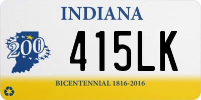 IN license plate 415LK