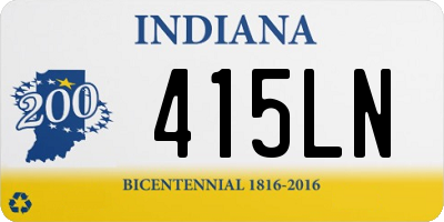 IN license plate 415LN