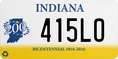 IN license plate 415LO