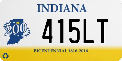 IN license plate 415LT