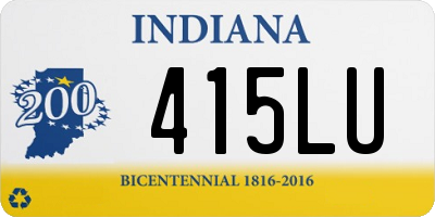 IN license plate 415LU