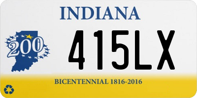 IN license plate 415LX