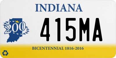 IN license plate 415MA