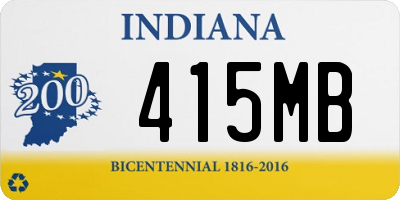 IN license plate 415MB