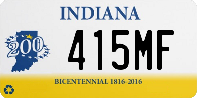 IN license plate 415MF