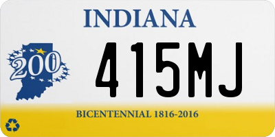 IN license plate 415MJ